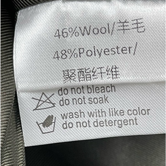 ASM ANNA Wool blend Fold Waist Wide Leg Cropped Pants Trousers Quiet Luxury - Picture 9 of 9